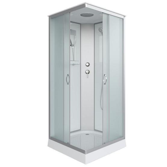 Душевая кабина Niagara NG-1101-14 900х900х2150 низкий поддон 13см стекло матовое с полкой