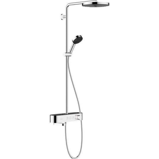 Душевая система Hansgrohe 24230000 Pulsify S для ванны, термостат D260/105 мм, 1/3 режима хром