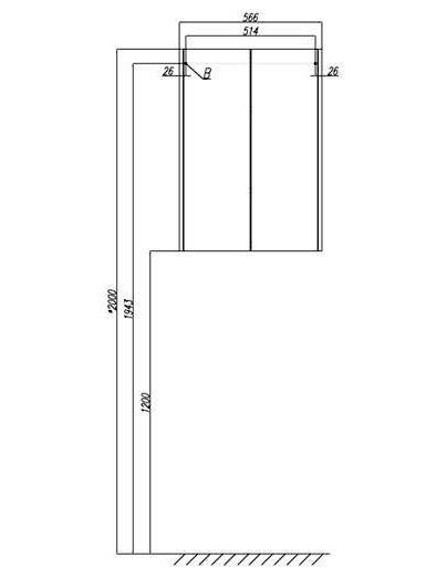 Шкаф колонна Акватон Йорк 57 1A171303YOAY0 белый/выбеленное дерево