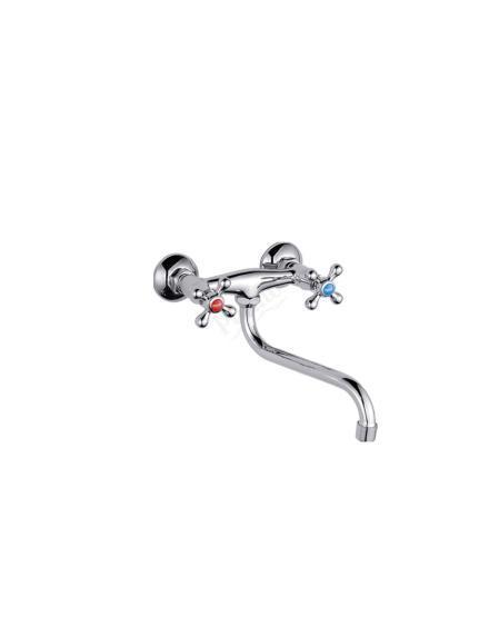 Смеситель Potato Р4665 для кухни настенный, хром