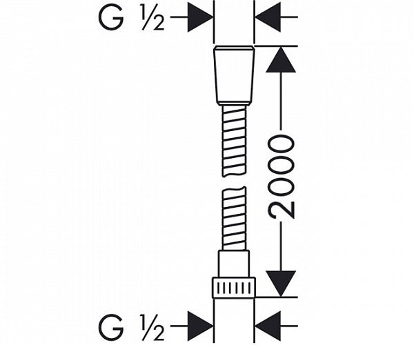 Hansgrohe Metaflex Шланг для душа 28264000 хром