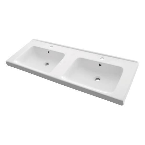 Dreja ГАРМОНИЯ, 125 см, мебельный умывальник, керамический, две чаши