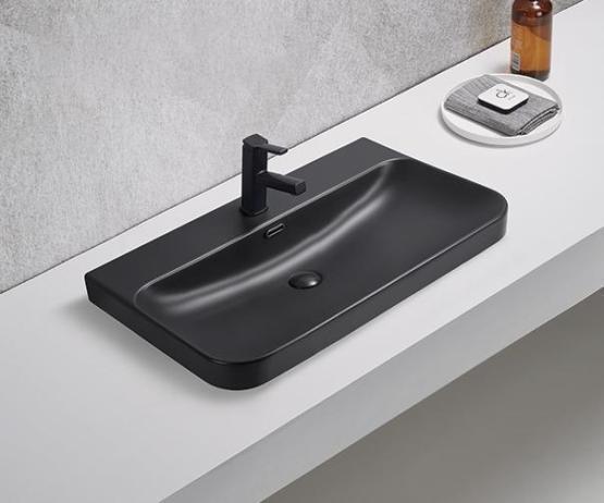 Раковина Gid Bm9580s встраиваемый 81 Черный матовый