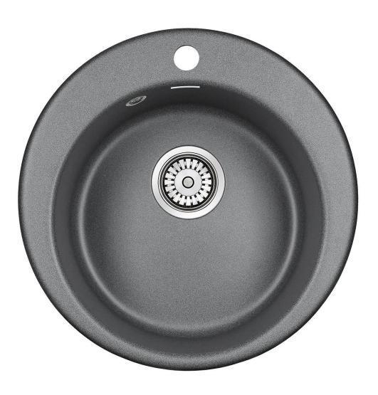 Мойка для кухни Paulmark GELEGEN, PM404800-DG, графит, D475 мм