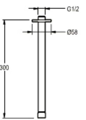 Потолочный кронштейн для верхнего душа Jacob Delafon EO E10043-CP