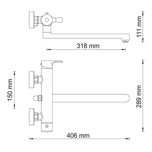 Смеситель для ванны WasserKraft Berkel 4802L хром