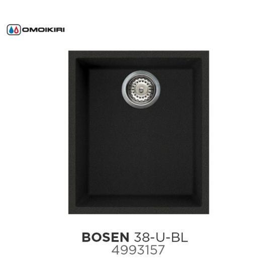Кухонная мойка Omoikiri Bosen 38-U-BL 4993157, 380х440, черный