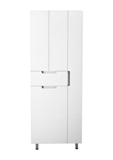 Пенал в ванную Style Line Оптима 700 напольная (1ящ, отделение под халаты) с бельевой корзиной