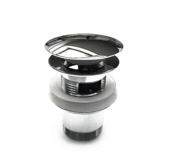 Донный клапан нажимной с переливом Potato P62, хром