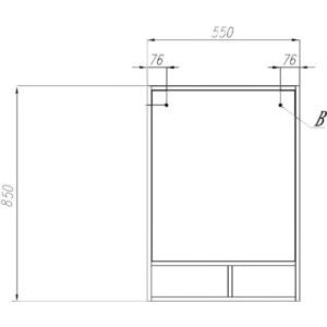 Шкаф зеркало Акватон Йорк 50 1A170002YOAY0 белый/выбеленное дерево