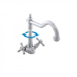 Смеситель Rav Slezak MORAVA RETRO MK120.5/8 для раковины, цвет Хром без донного клапана