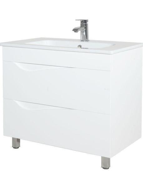 Тумба под раковину Bellezza Эйфория 105 напольная с 2 ящ. (Оскар) белая