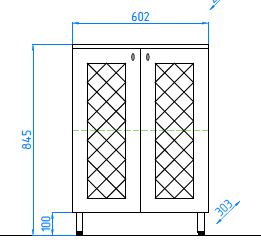 Комод для ванной Style Line Elfante Канна 60 (без ящика) напольный с дверками