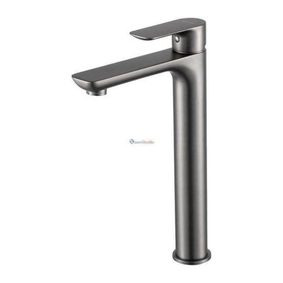 Смеситель высокий для раковины Gappo G1048-92 Оружейная сталь