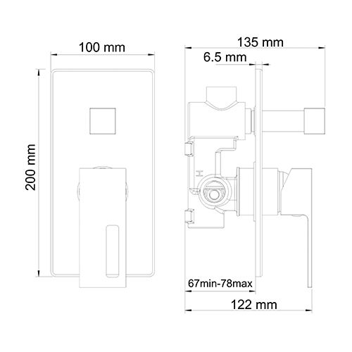 Смеситель для душа WasserKraft Alme 1551 хром