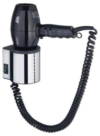 Фен Keuco Plan 14995170037, с настенным креплением, алюминий серебристый анодированный/темно-серый