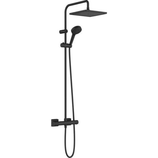 Душевая система Hansgrohe 26427670 Vernis Shape Showerpipe 240 с термостатом для душа черный матовый