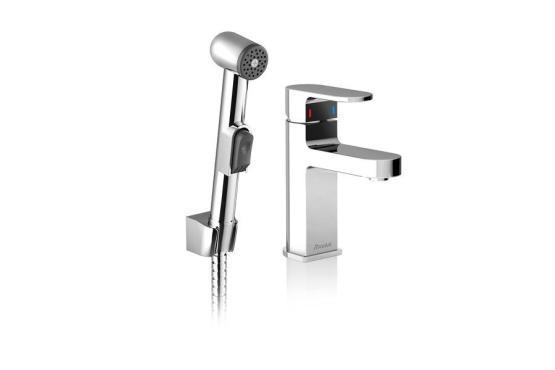 Смеситель для умывальника Ravak Chrome CR 112.00 с гигиеническим душем X070092