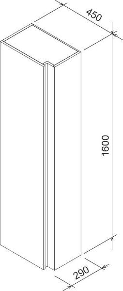 Шкаф боковой Ravak SB 10° 450 белый