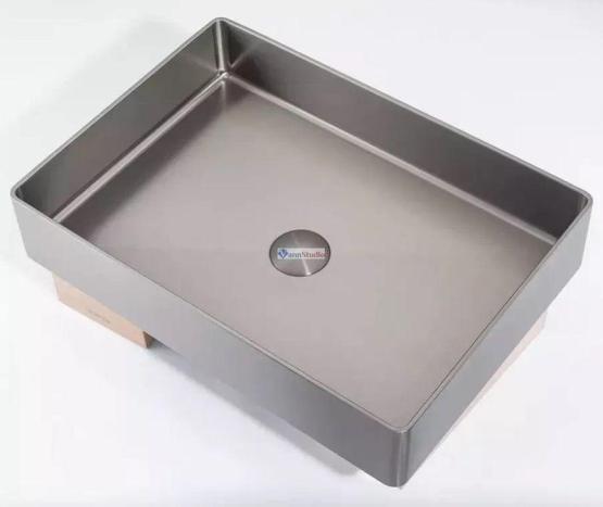 Раковина Gappo GX201-9 36x36 Oружейная сталь нерж.сталь на столешницу