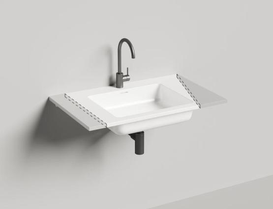 Раковина Salini ONDA 80 S-Stone матовая 80x50 1402201M столешница без отв.смесителя