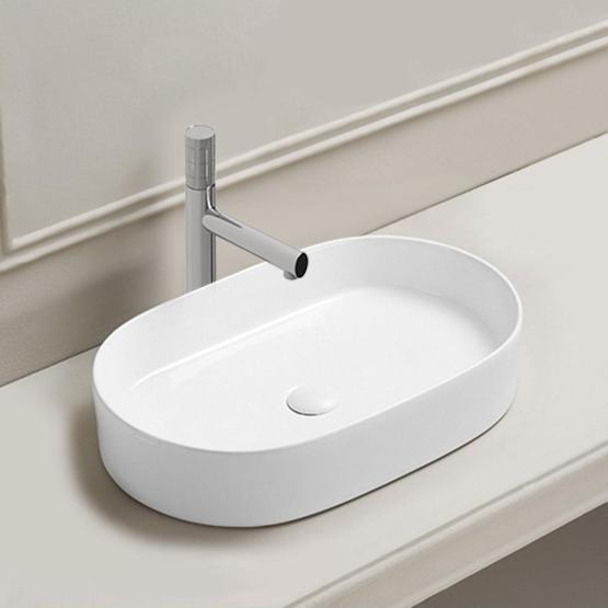 Раковина Vincea VBS-50760, 600*380*122, накладная, цвет белый фарфор