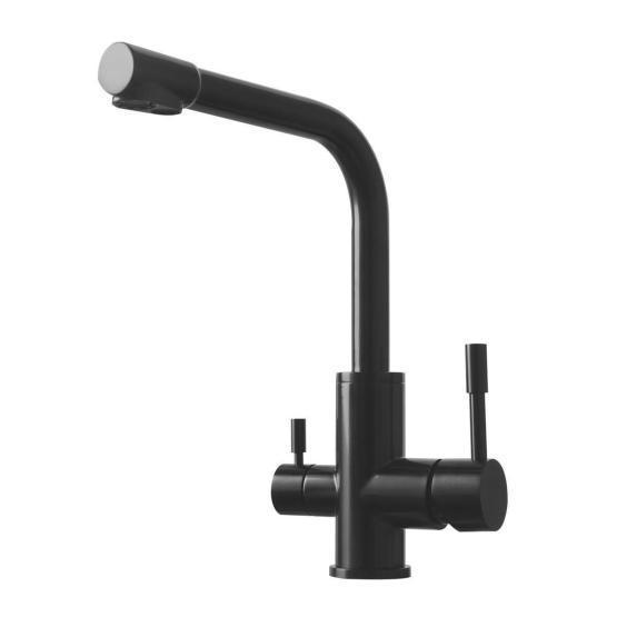 Смеситель Lemark Expert LM5061BLN для кухни с подключением к фильтру с питьевой водой Черный