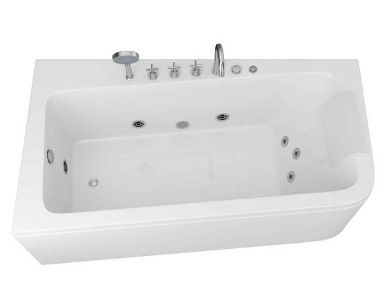 Ванна GROSSMAN GR-17095-1L (95x170x58) гидромассажная