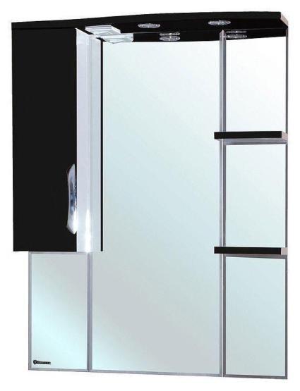Зеркало-шкаф Bellezza Лагуна 85 L с подсветкой черный