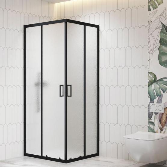 Душевой уголок RGW Classic CL-36B 80x80 Черный матовый шиншилла