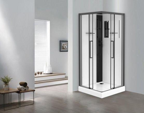 Душевая кабина Esbano 90x90 профиль Черный стекло прозрачное ESKM90CKR