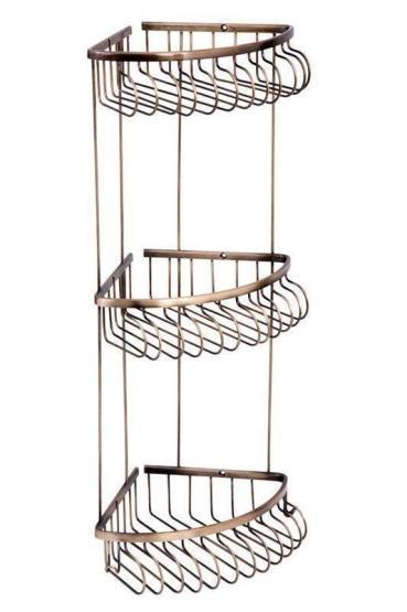 Угловая полка Boheme Medici 10624 бронза, тройная