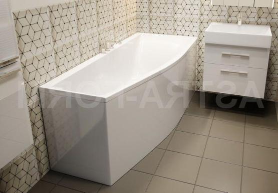 Ванна Astra Form СКАТ 170х75 правая, белая иск. камень