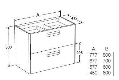 Тумба с раковиной Roca Gap 80 ZRU9302732 белая матовая