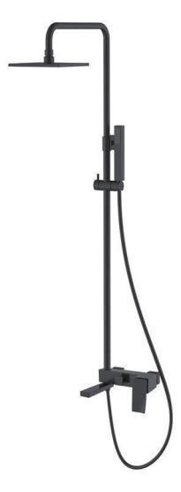 Душевая система Boheme Q черный, ручка хром, золото черная, ультрамарин (прямая, изогнутая) 148-B