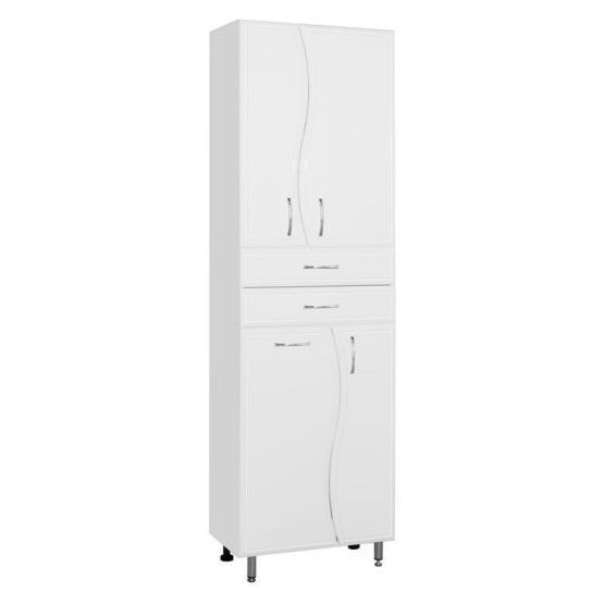 Шкаф пенал для ванной 70см Style Line Волна (2ящ.,корзина) 2000*700*340, ЛС-000010050