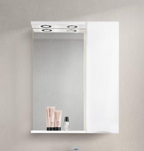 Шкаф Belbagno MARINO Bianco Lucido зеркальный подвесной с подсветкой, правосторонний MARINO-SPC-600/750-1A-BL-P-R з