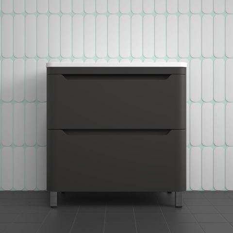 Напольная тумба Uperwood Ocean ToceanF80b2 80 см черная 2 ящика