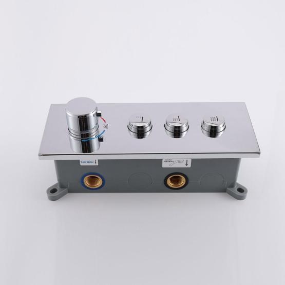 Встраиваемый смеситель Vincea для душа VSCV-433TCH трехфункциональный, термостатический, хром