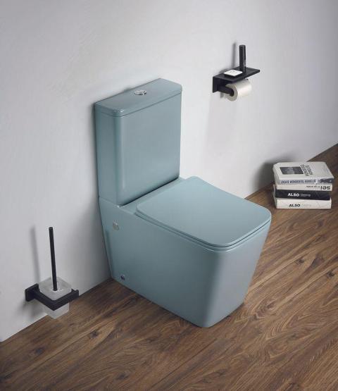 Унитаз Ceramalux 2170AXMLG зеленый матовый Rimless напольный бачок микролифт