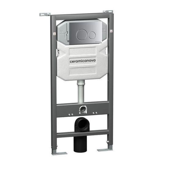 Инсталляция Ceramicanova Envision CN1001M с кнопкой смыва Round цвет хром матовый