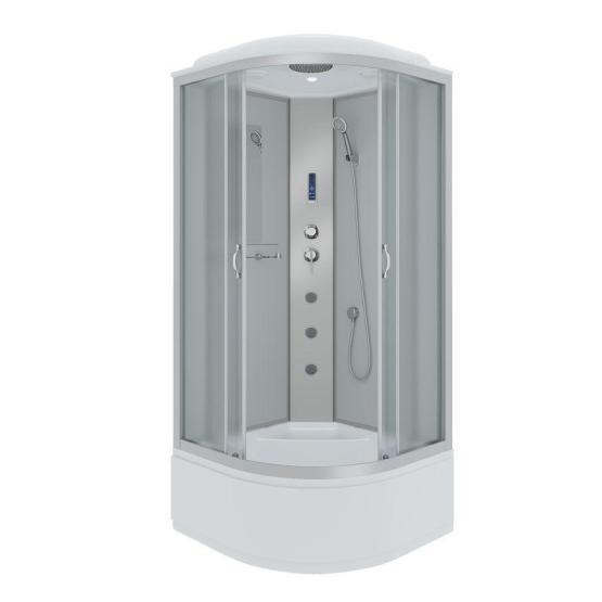 Душевая кабина Niagara NG-2307-14F 800х800х2150 высокий поддон 40см стекло матовое