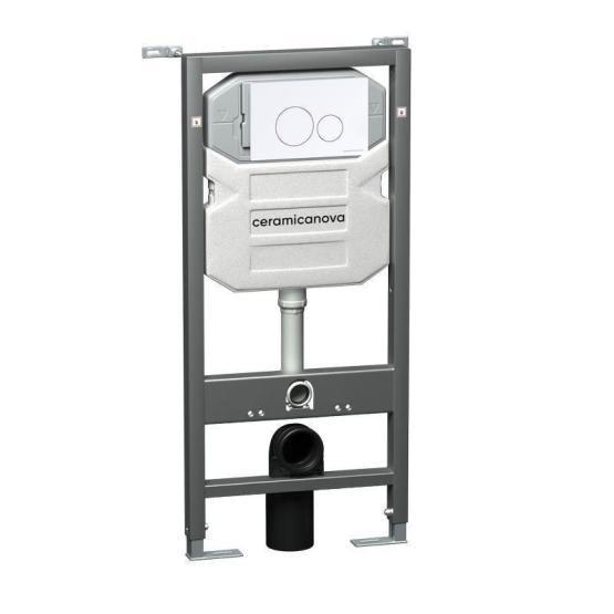 Инсталляция Ceramicanova Envision CN1001W с кнопкой смыва Round цвет белый
