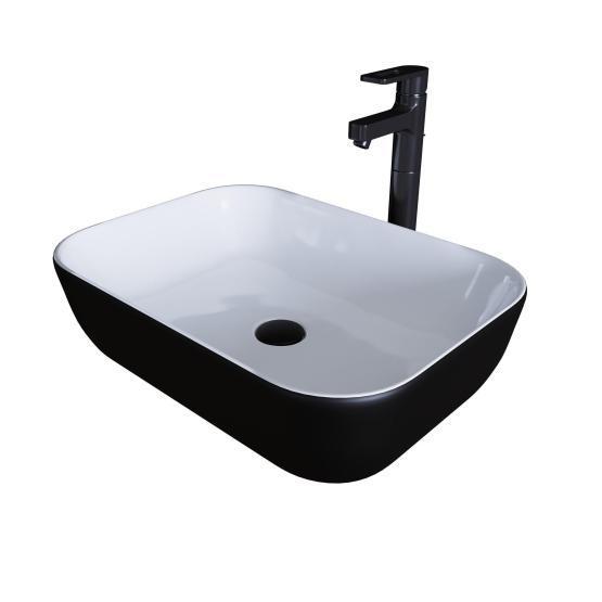 Раковина Grossman GR-4041BW (460*320*140) черно-белая