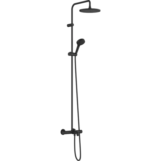 Душевая система Hansgrohe 26899670 Vernis Blend для ванны, термостат D240 мм. черный матовый