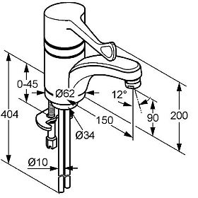 Смеситель Kludi Medi Care 341130524 для раковины