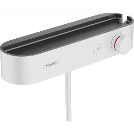 Смеситель термостат Hansgrohe 24360700 ShowerTablet Select для душа матовый белый