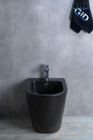 Биде Gid BDN-36BM 56 см напольное черный матовый