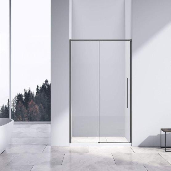 Душевая дверь Vincea Slim-N VDS-4SN120CLGM, 1200, вороненая сталь, стекло прозрачное
