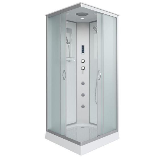 Душевая кабина Niagara NG-1101-14F 900х900х2150 низкий поддон 13см стекло матовое с полкой